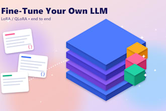 fine tune llama, qwen or mistral llms on your data with lora