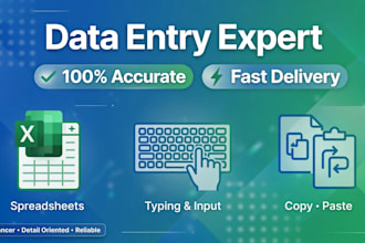 do data entry, copy paste, typing and excel work