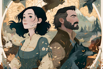 design epic fantasy scenes and custom illustrations