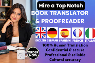 translate english to spanish french german italian to native fluent