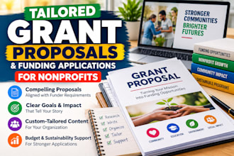 develop tailored grant proposals and funding applications for nonprofits