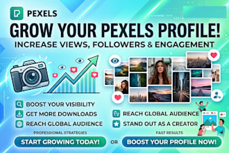 promote your pexels profile to grow views and followers