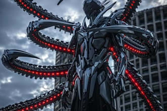 design spectacular robots, cyborgs and mechs