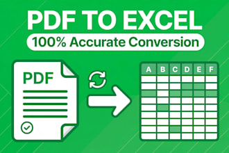 convert PDF to excel, scanned image to editable excel