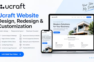 design, redesign and customize your ucraft website
