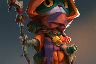draw 2d game character illustration