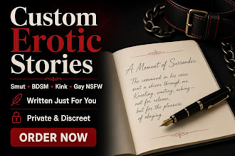 write your custom erotic story smut, bdsm, kinky, nsfw, gay as you like