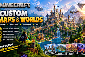 build custom minecraft maps, spawn, survival, medieval, and rpg worlds