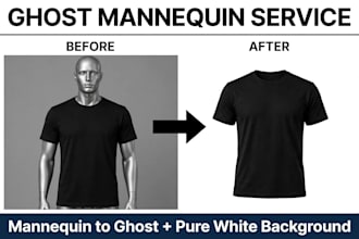 ghost mannequin, invisible mannequin, neck joint and wrinkle removal