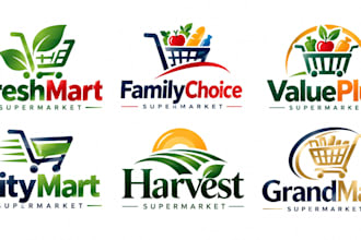 design a professional grocery store, retail, market, shopping supermarket logo
