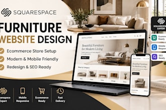 design squarespace furniture website home decor showroom online store website