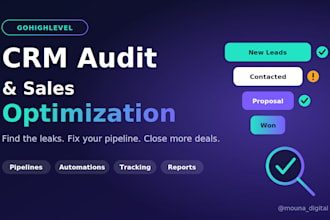 gohighlevel CRM audit and sales optimization