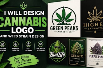 design cannabis logo and weed strain design