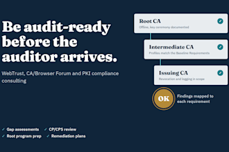 provide webtrust audit readiness and pki compliance consulting