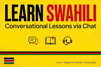 teach you conversational swahili via chat