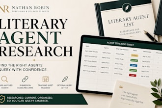 research active literary agents for your manuscript