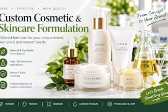 create custom cosmetic and skincare formulation for your brand
