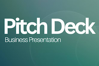 design a professional pitch deck and business presentation