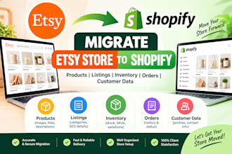 migrate etsy store to shopify products listings inventory orders customer data