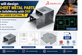 design sheet metal parts in solidworks with dxf for laser cutting