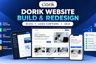 build dorik blog template customization lead capture SEO full website redesign
