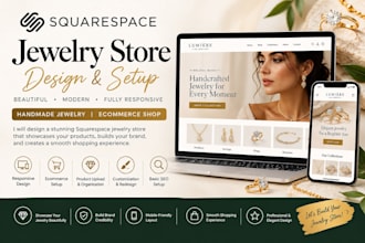 design squarespace jewelry website handmade jewelry ecommerce store website