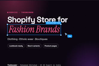 design a shopify clothing store for your fashion brand or boutique