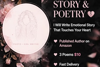 write sad love story and emotional poetry that touches heart