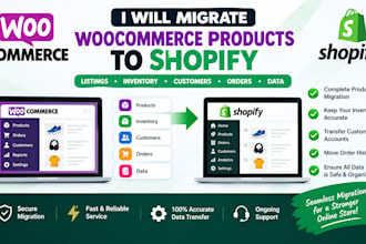 migrate woocommerce products to shopify listings inventory customers orders data