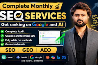 do complete monthly SEO services for ranking websites