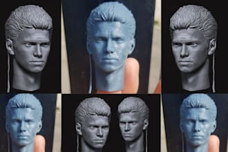 sculpt realistic 3d head model zbrush face likeness 3d bust for 3d printing stl