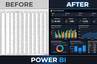 build a power bi dashboard and visualization