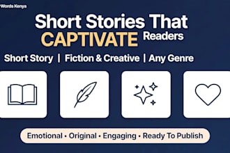 write short stories, fiction, children and game stories that captivate