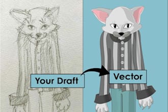 do manual vector tracing, convert image or sketch to vector