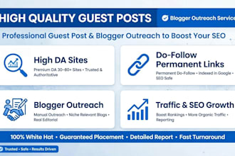 do blogger outreach and guest post placement