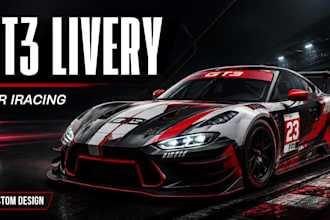 design custom iracing gt3 livery and racing paint scheme