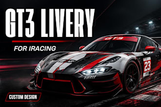design custom iracing gt3 livery and racing paint scheme