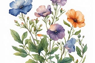 paint water color botanical illustrations