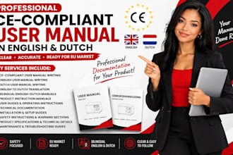write a ce complaint multi language user manual in both english and dutch bol