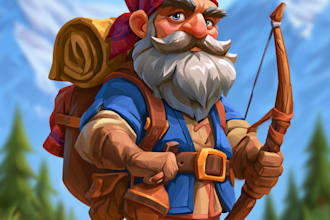 draw 2d game character illustration