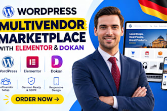 design redesign german multivendor wordpress marketplace with elementor an dokan