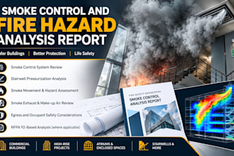 prepare smoke control and stair pressurization analysis reports