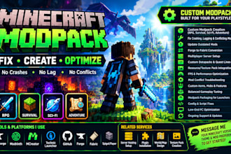 create fix or optimize minecraft modpack mod plugin smp server quest progression