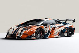 design a custom vehicle wrap, cars, pickups, trailers,
