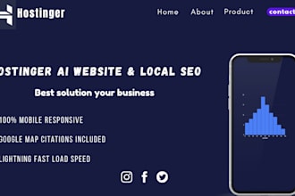 build hostinger ai website with local business SEO and map citations