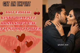 write hot erotic, bdsm, kinky romance, smut, gay and nsfw stories