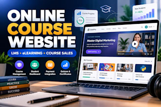 build online course website, lms website and elearning platform