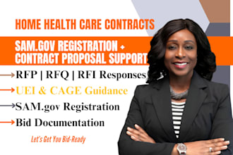 samgov registration and secure winning government contract  for home health care