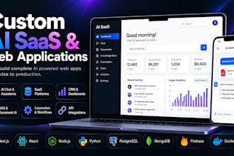 build custom ai saas web apps and full stack ai software