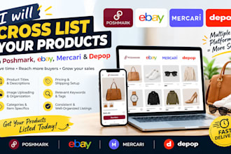 cross list your products on poshmark ebay mercari and depop closet listing